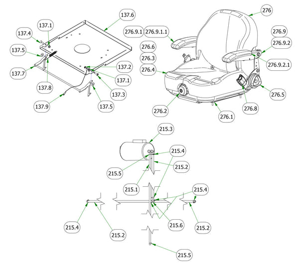 Seat & Brake Subassemblies