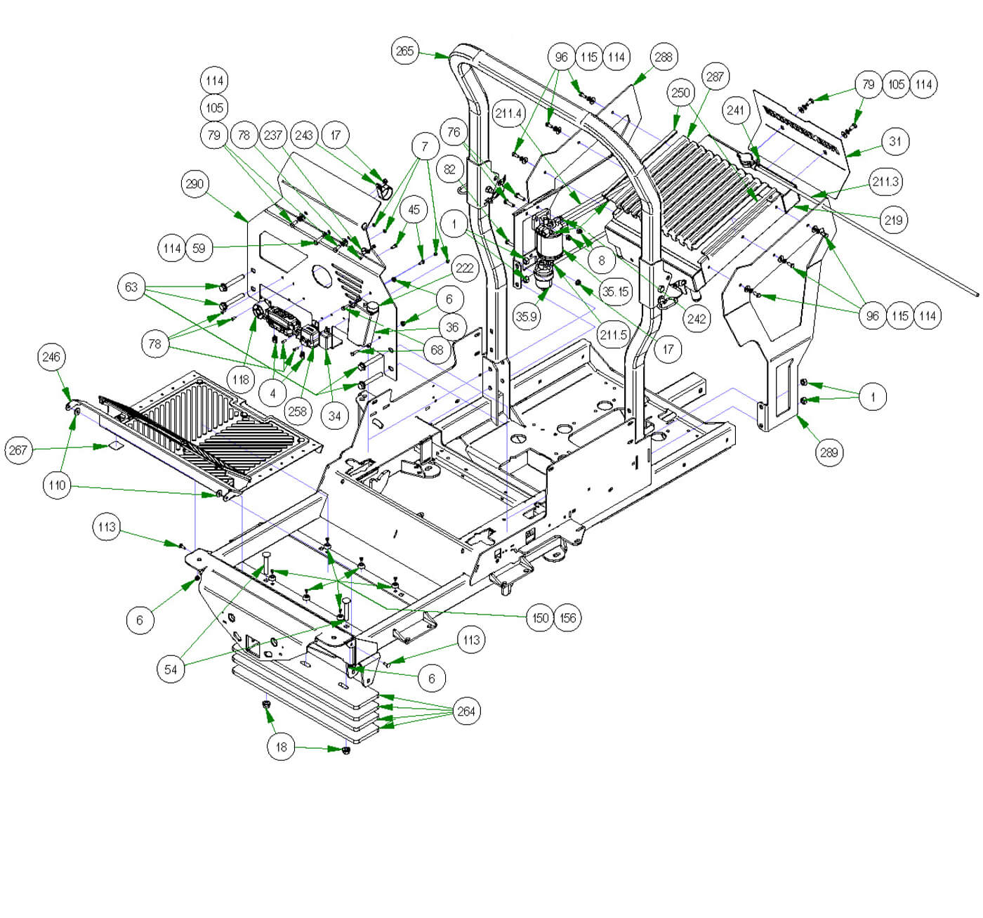 Floorboard, Rops, & Radiator