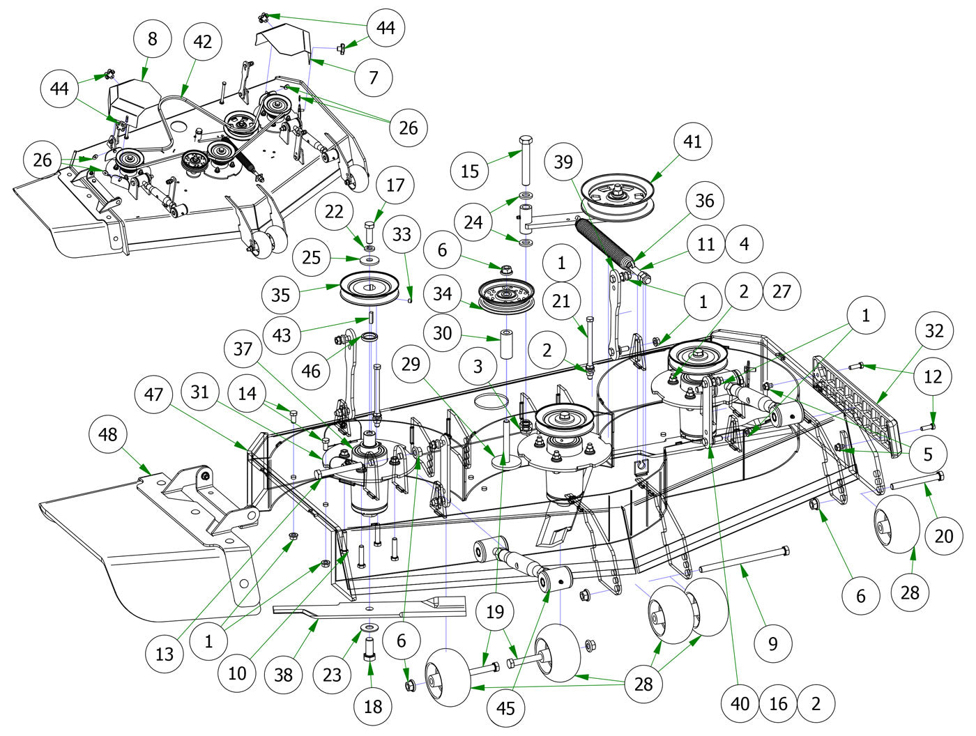 48" Deck Assembly
