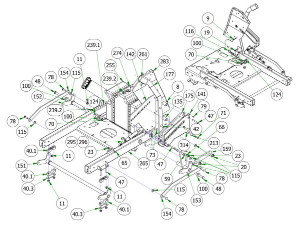 Deck Height Lever Assembly