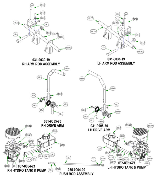 Drive Arm Sub Assemblies