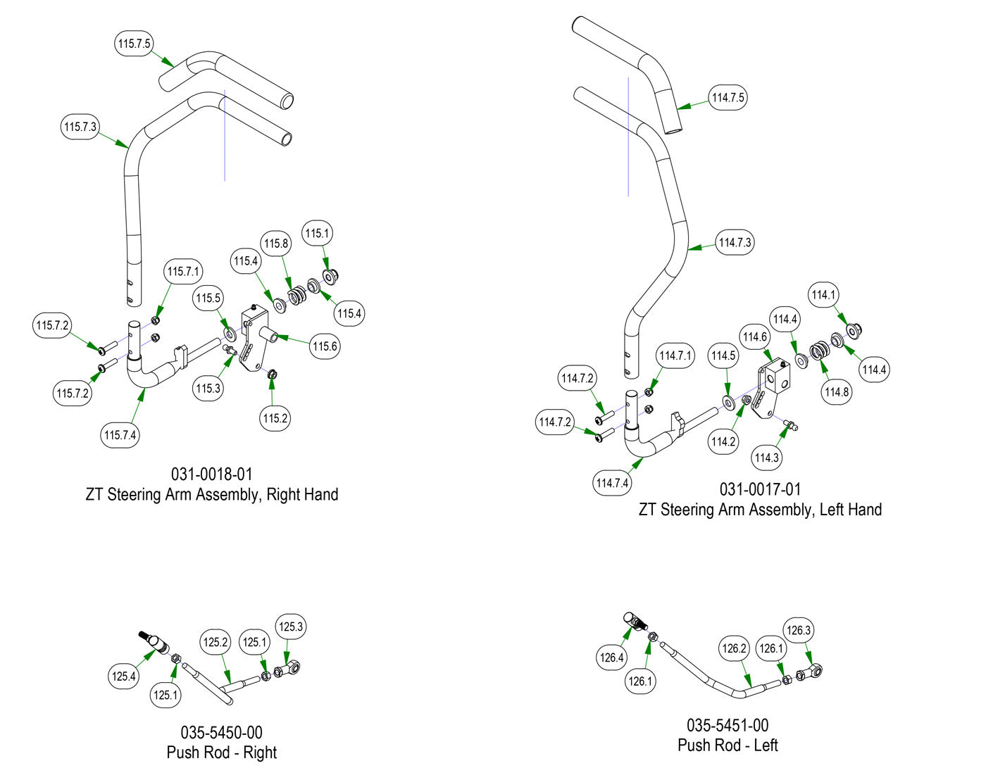 Drive Arm Sub Assemblies