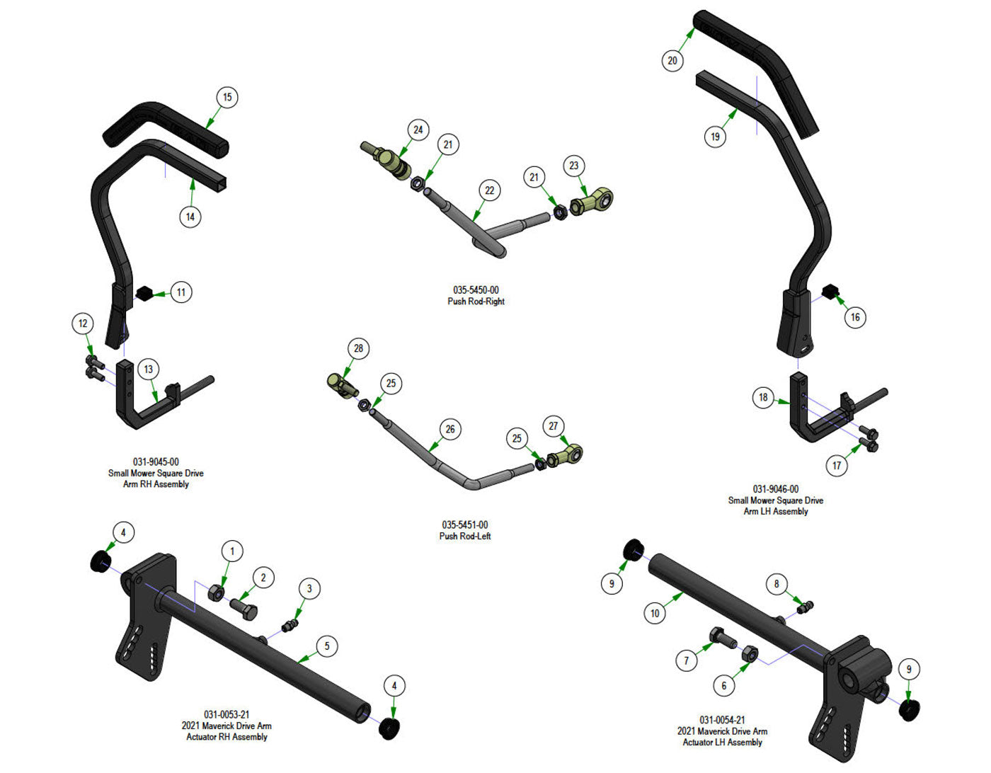 Drive Arm Subassemblies