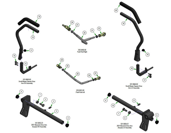 Drive Arm Subassemblies