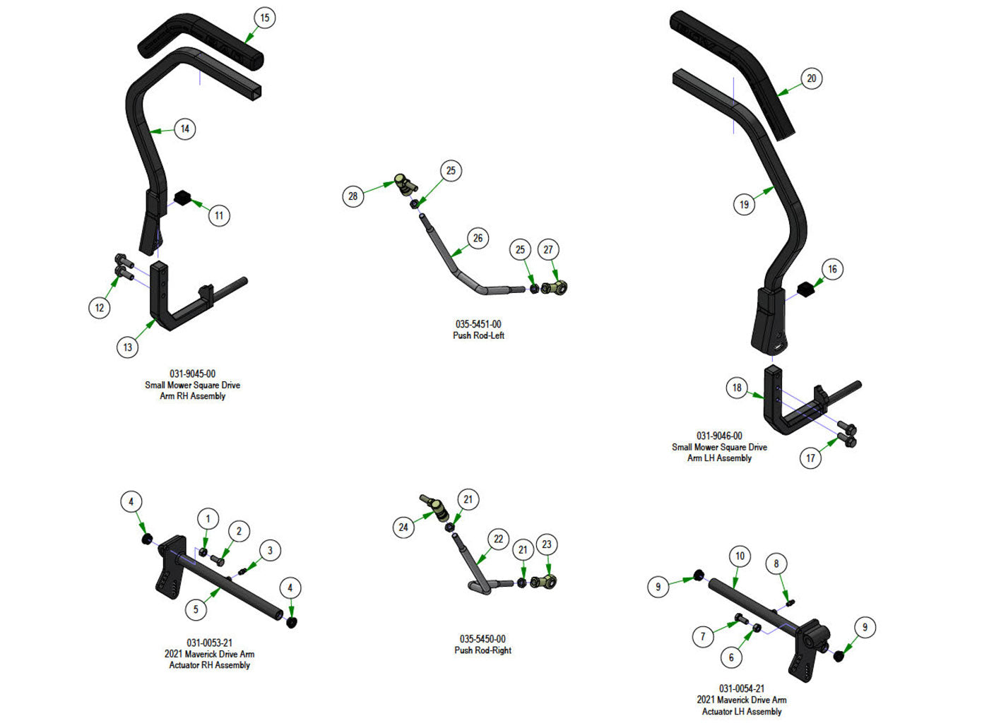 Drive Arm Subassemblies