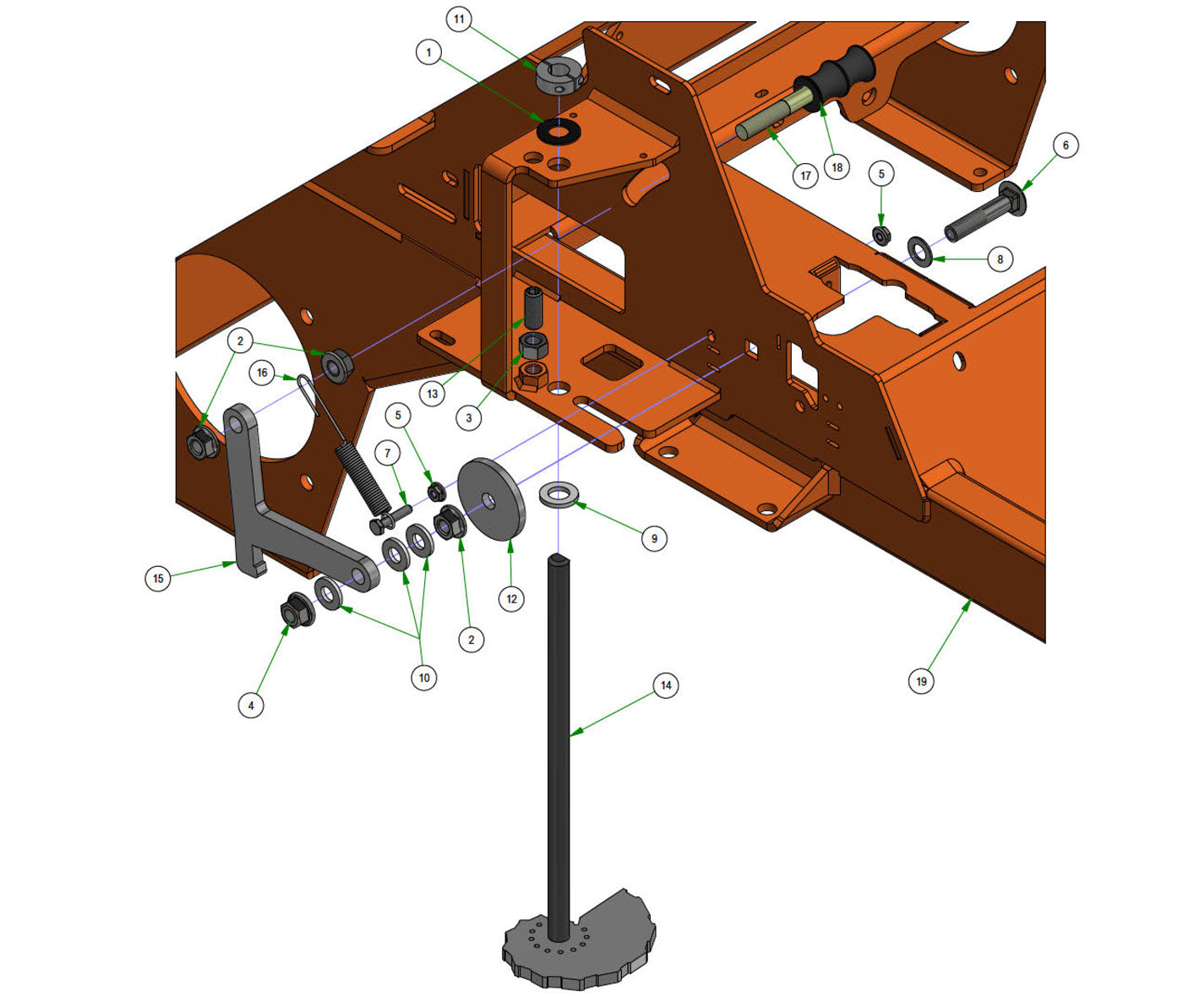Deck Height - Cam & Lock
