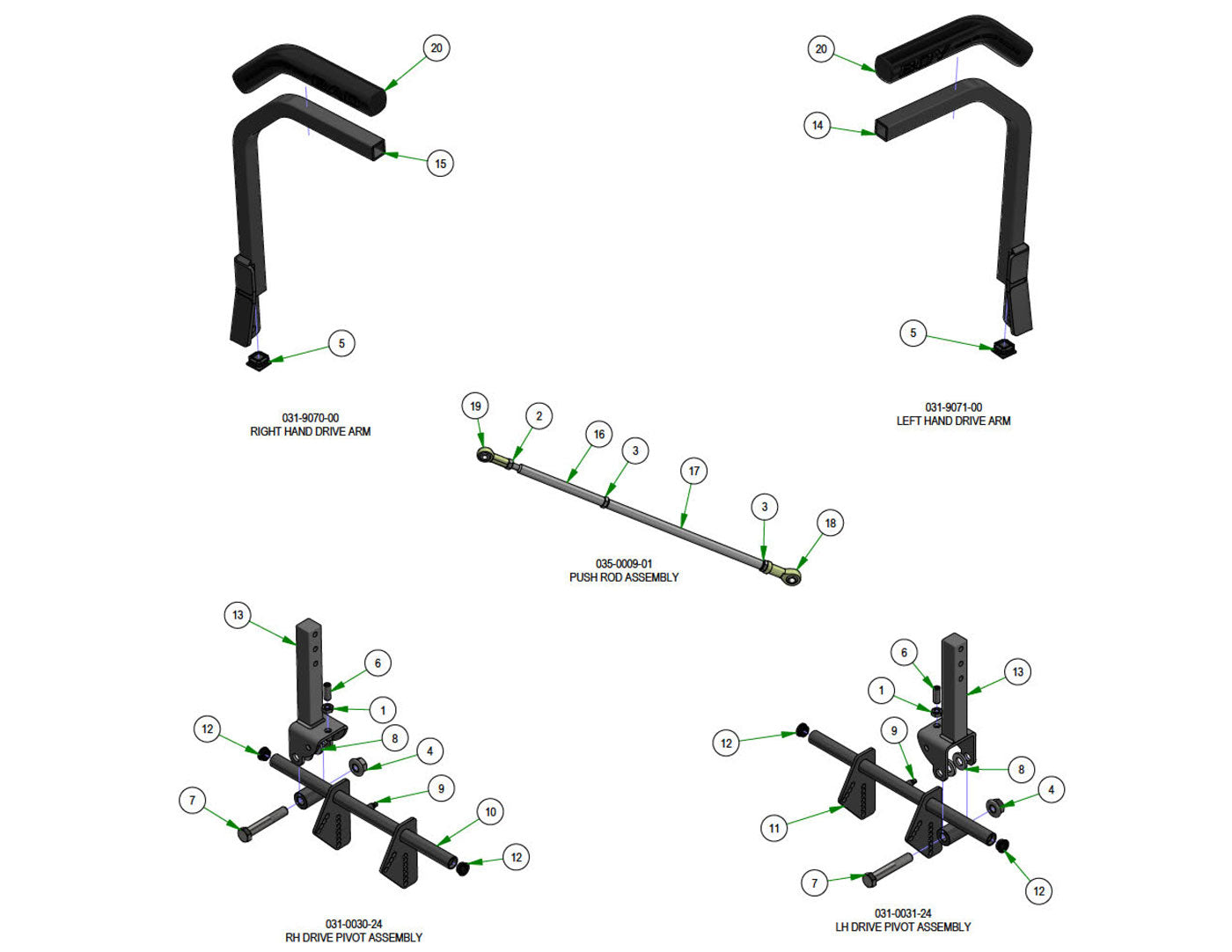 Drive Arm Subassemblies