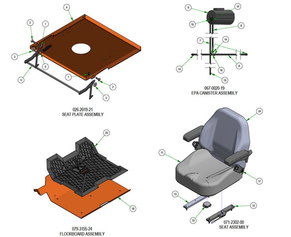 Floorboard & Seat Subassemblies