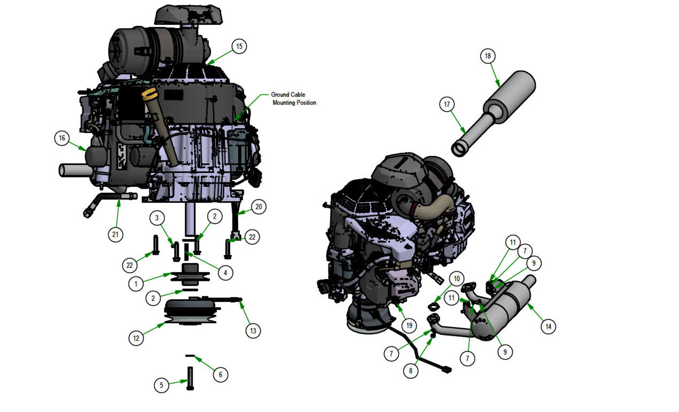 48-61" Engine - Kawasaki EVO