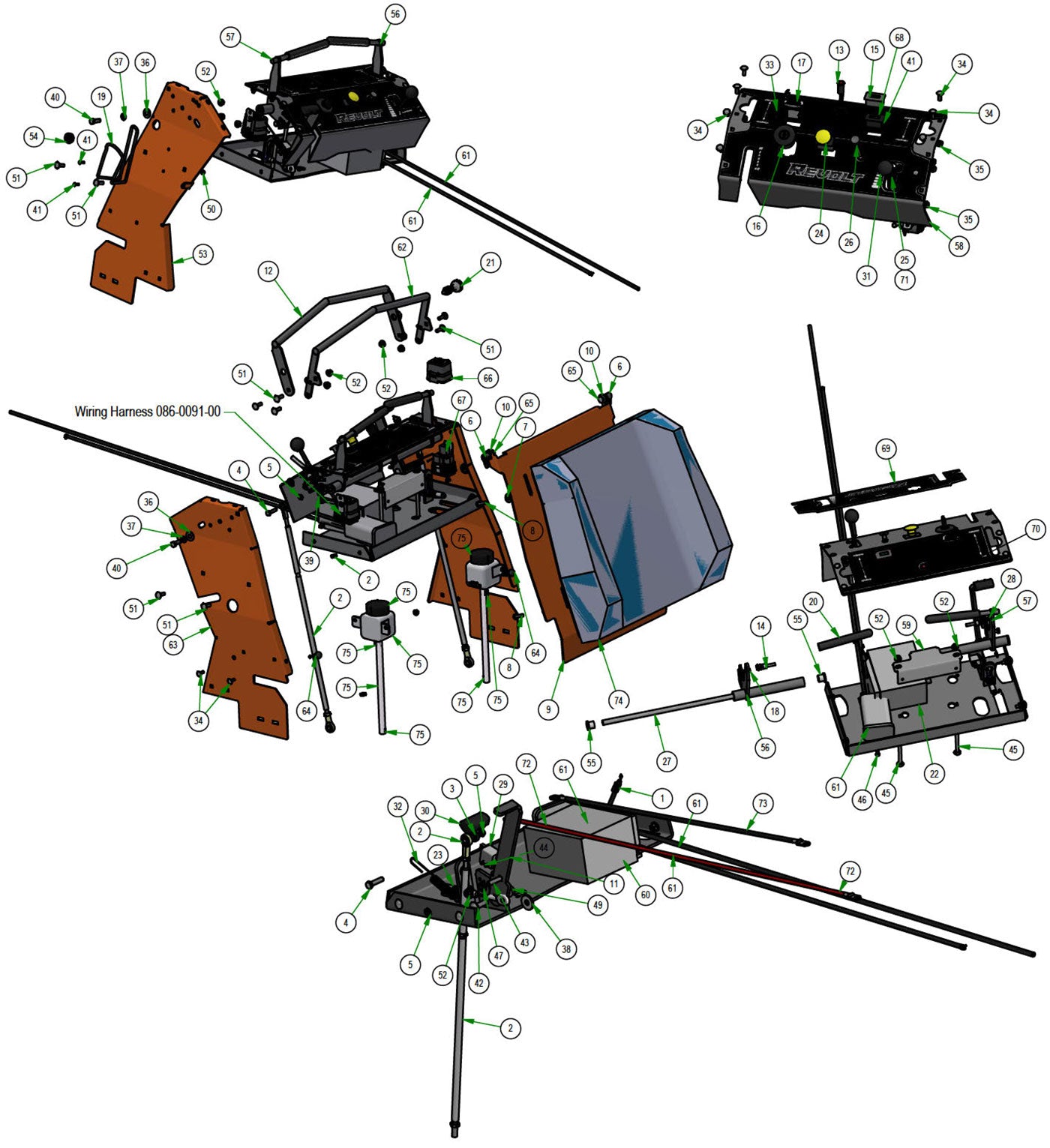 48-61" Podium Assembly
