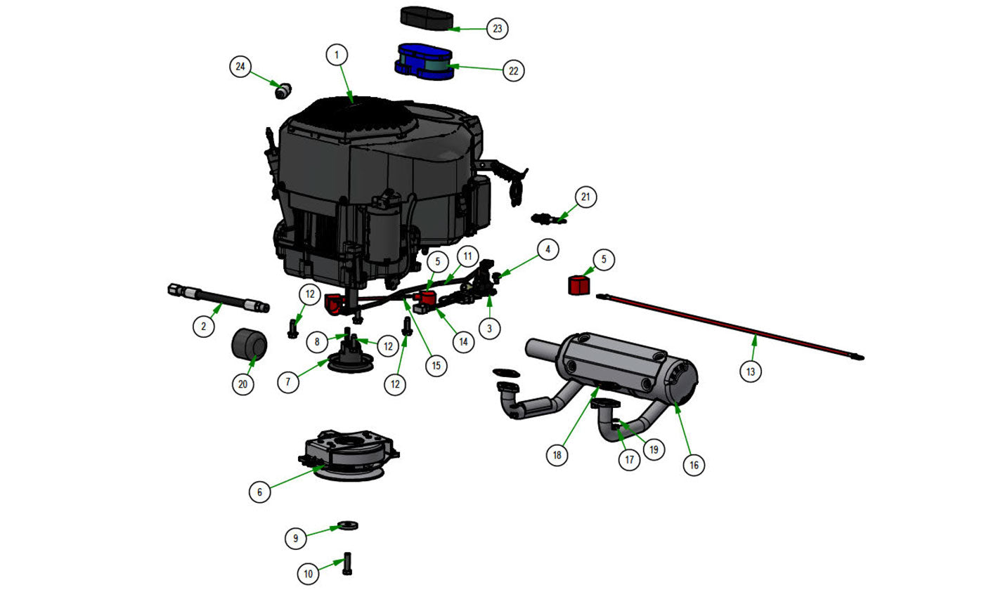 Engine - Kohler KT722