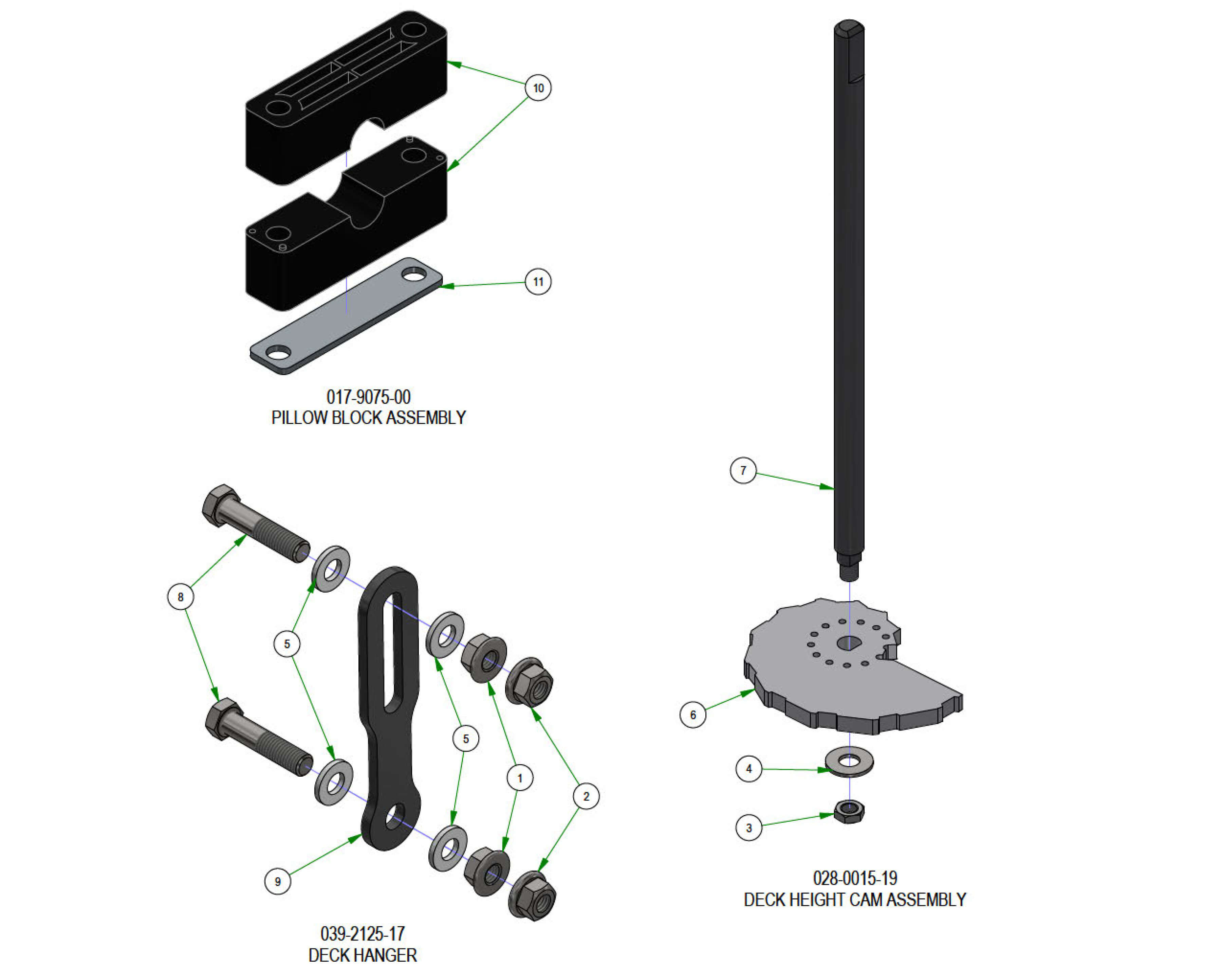 Deck Height Controls Subassemblies