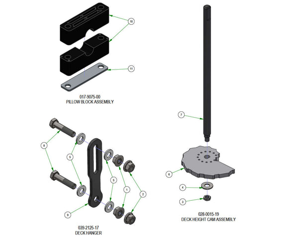 Deck Height Controls Subassemblies