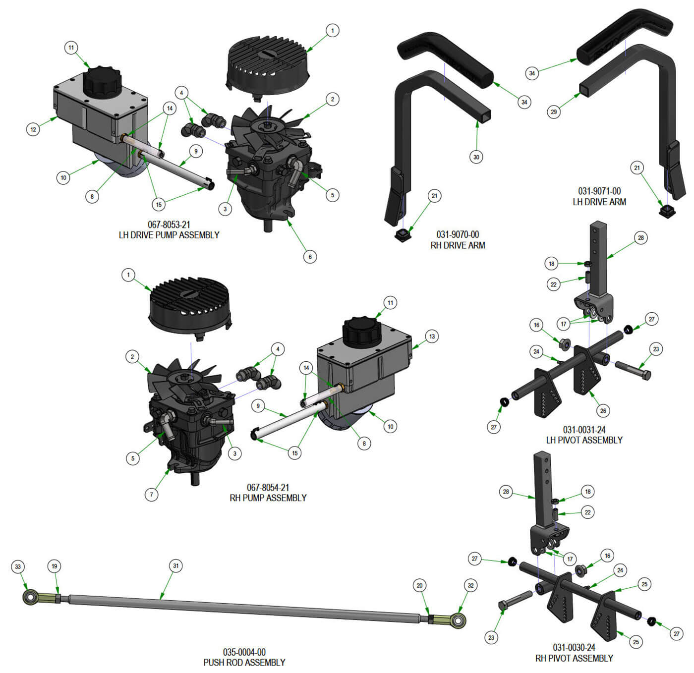 Drive Arm Subassemblies