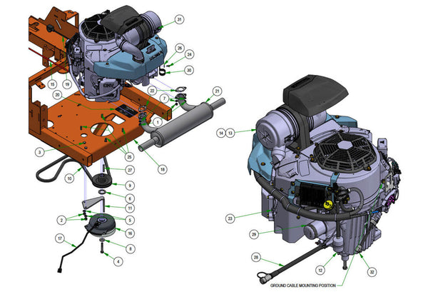 Engine - Kawasaki FX1000 EFI
