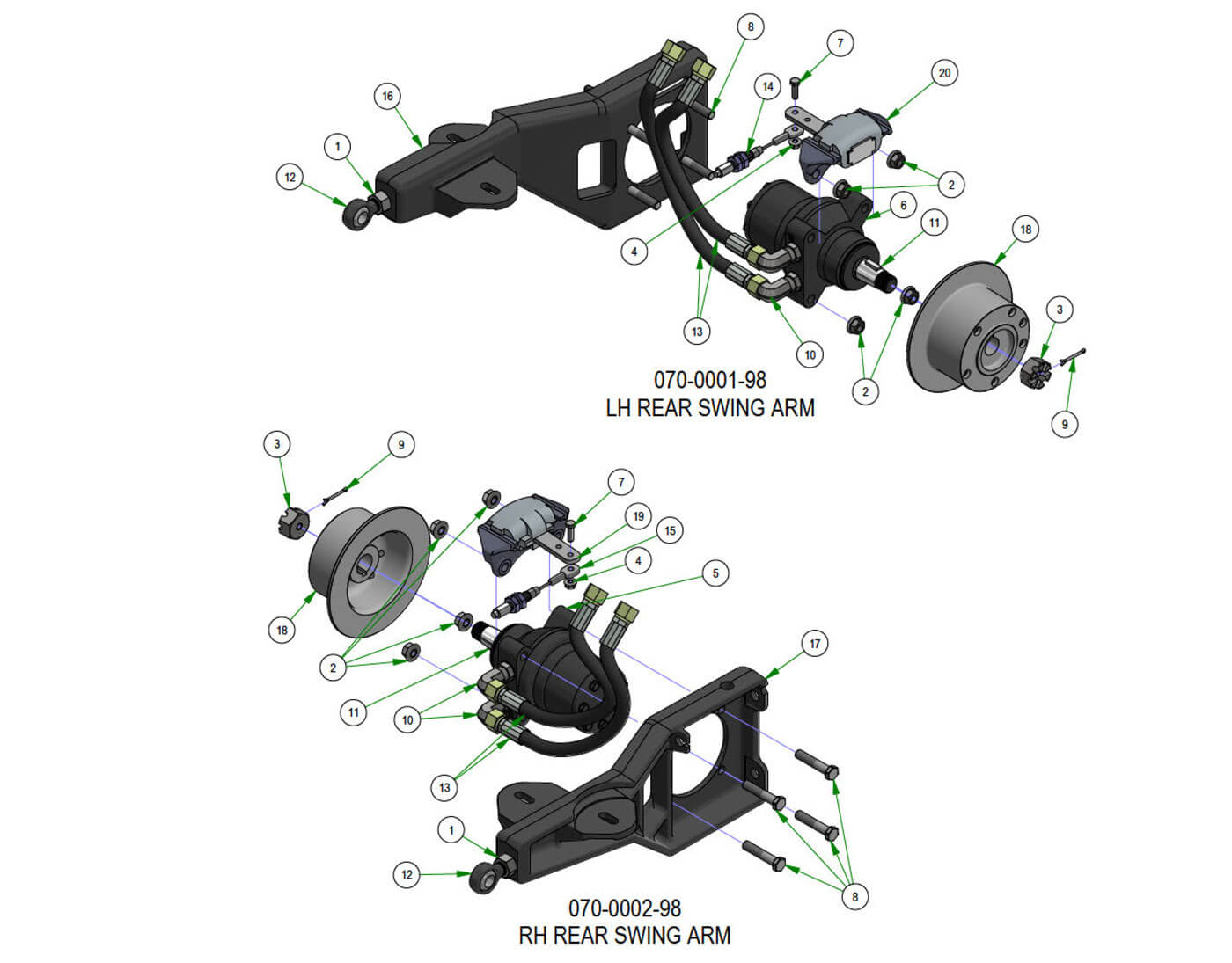 Rear Swing Arms