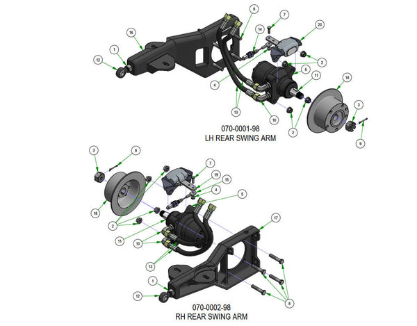 Rear Swing Arms