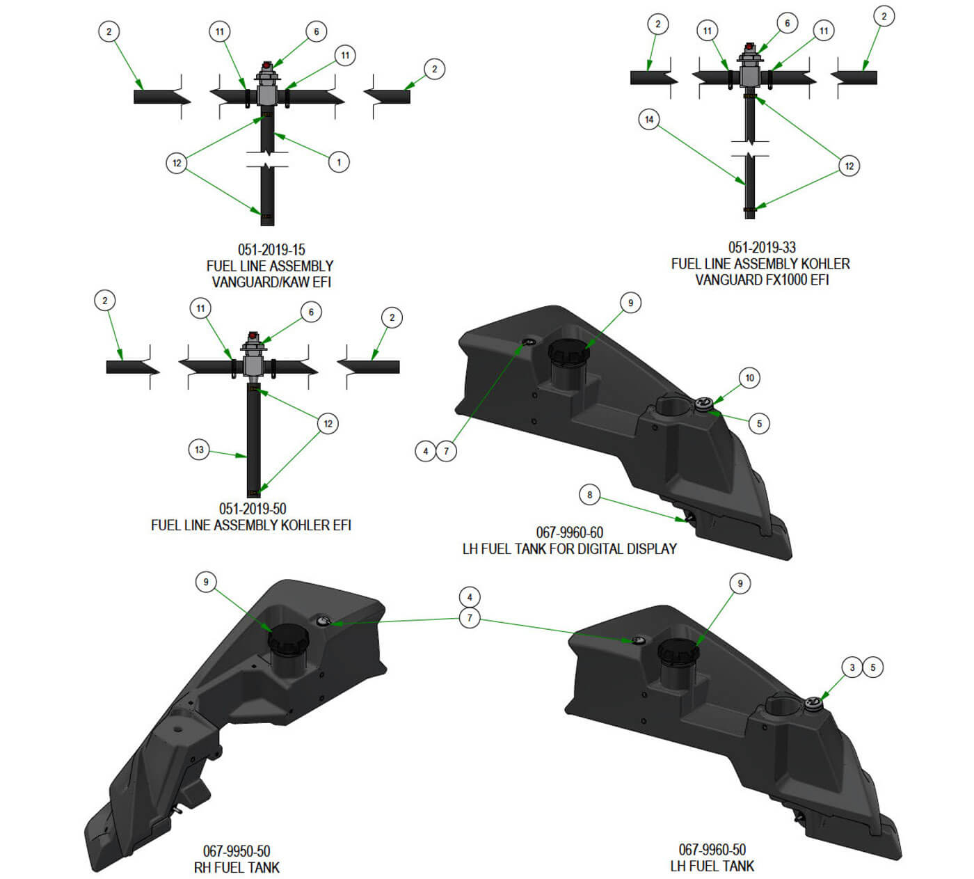 Tanks & Fuel Line Subassemblies