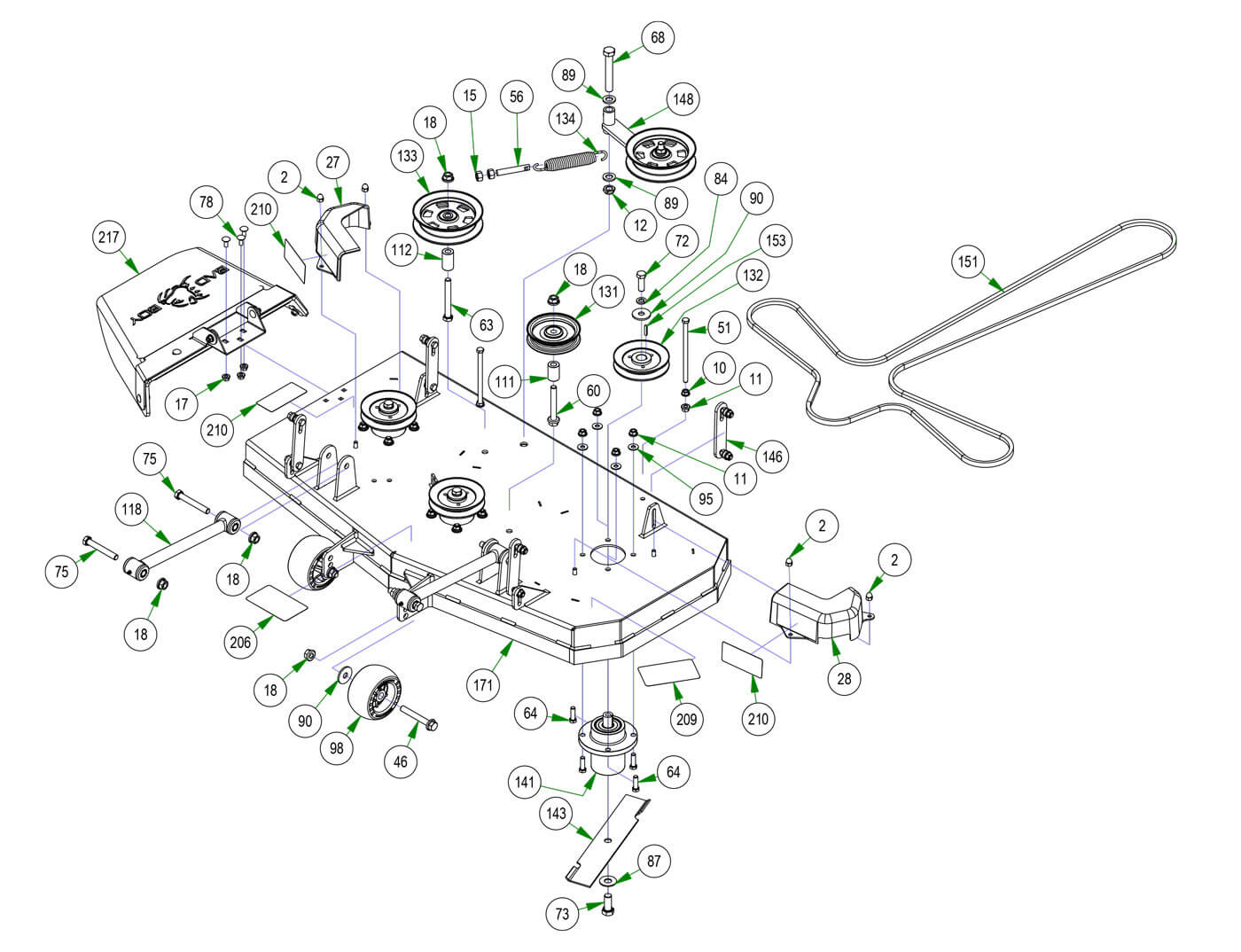 42" Deck Assembly