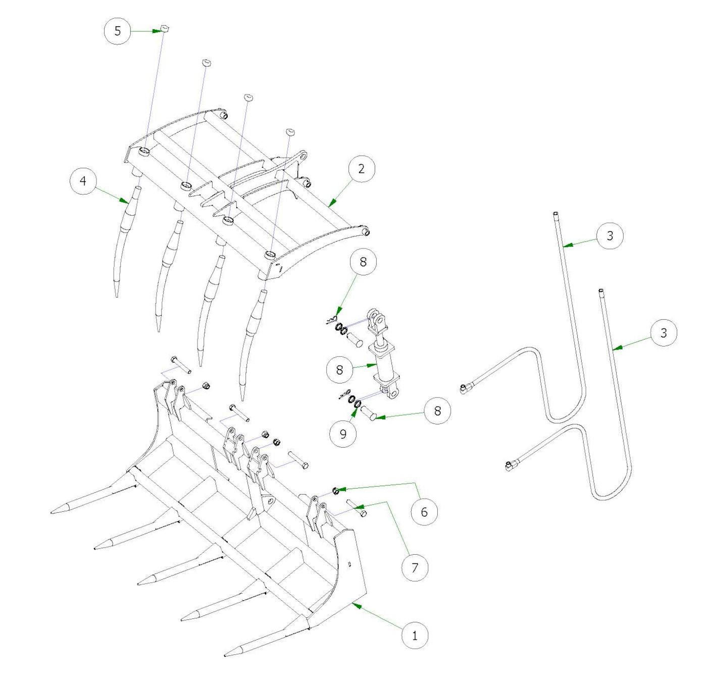 48" Grapple Parts
