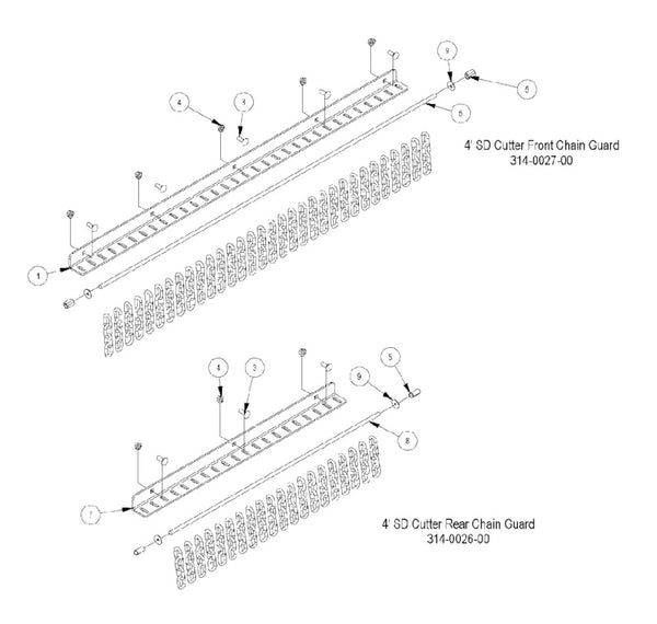 4' Cutter Chain Parts