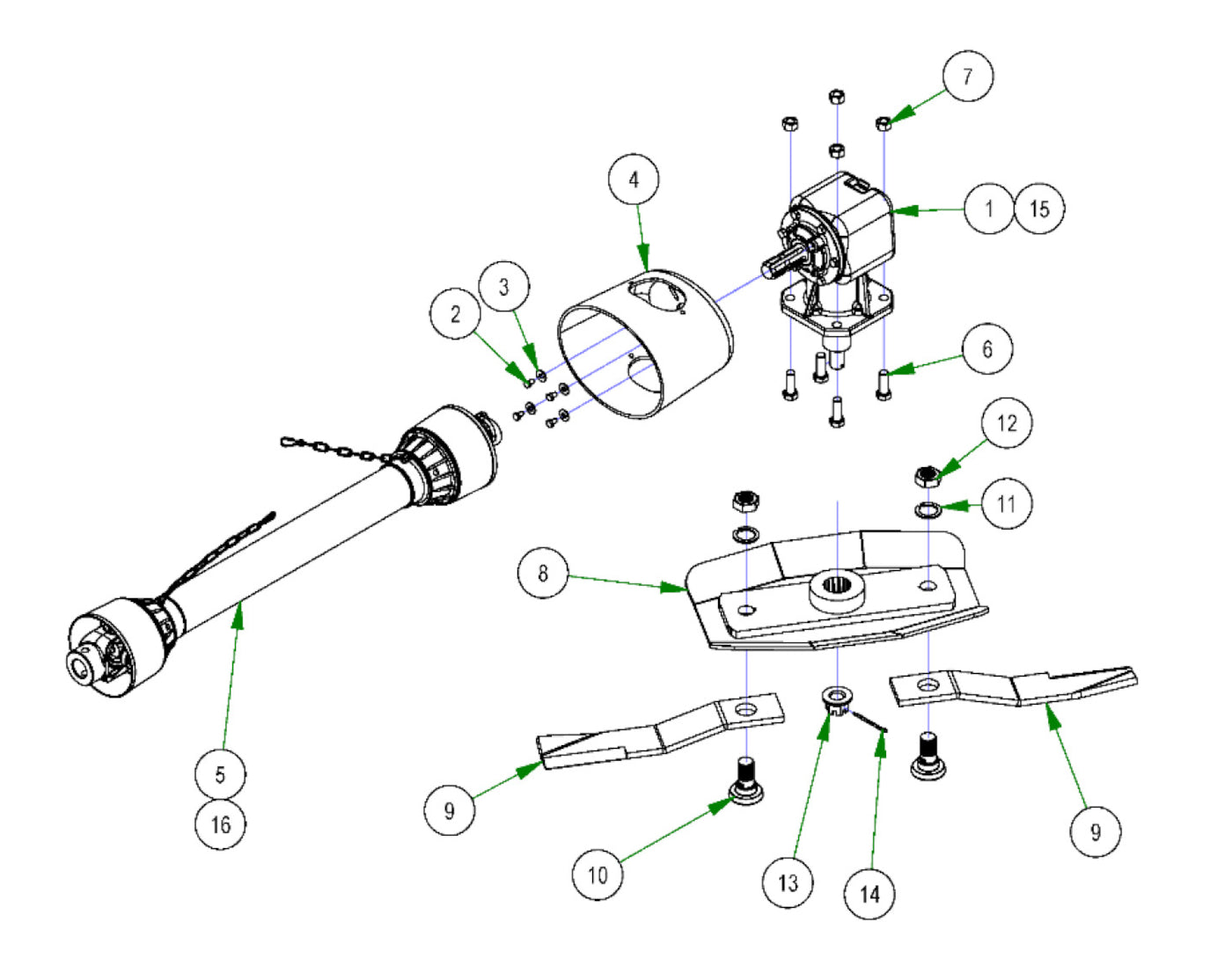 4' Cutter Gearbox Parts