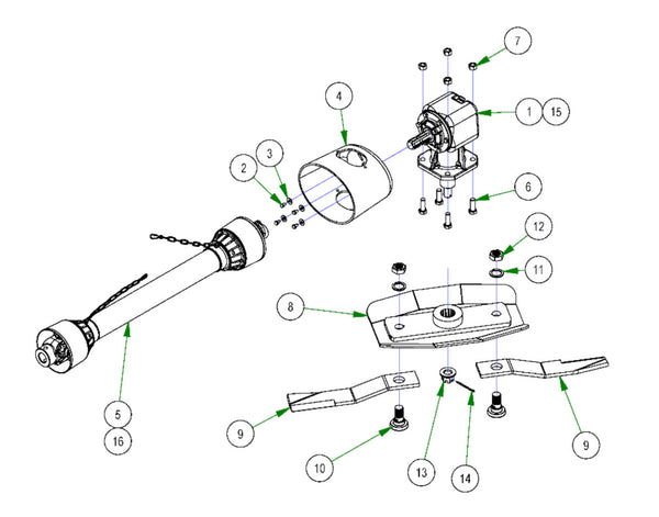 4' Cutter Gearbox Parts