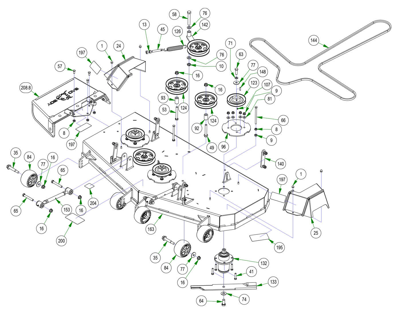 54" Deck Assembly