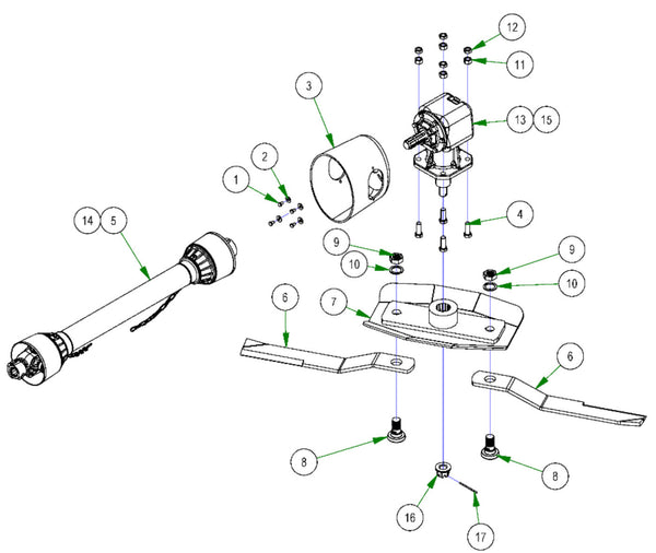 5' Cutter Gearbox Parts