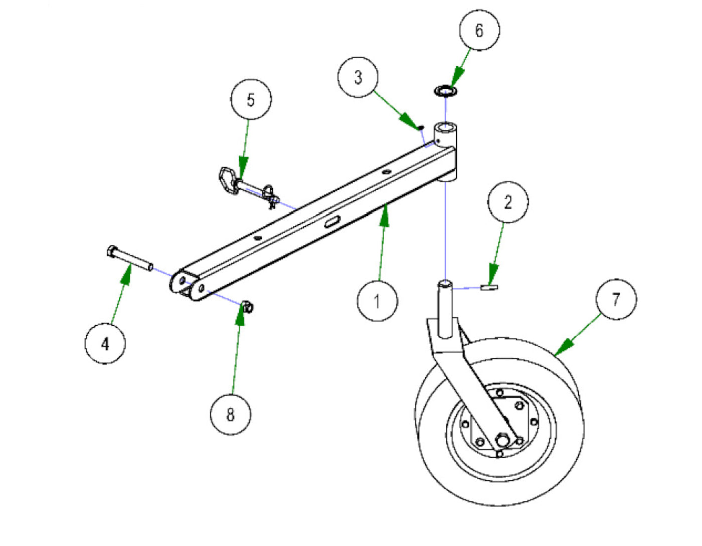 5' Cutter Tailwheel Parts