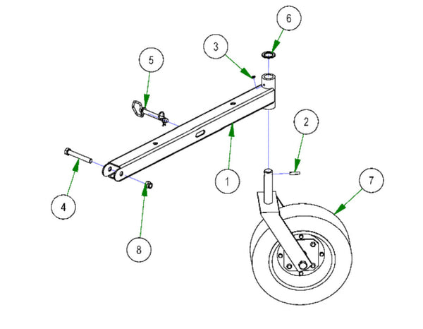 5' Cutter Tailwheel Parts