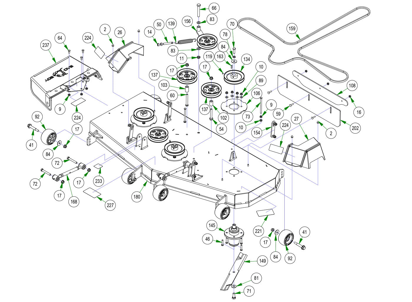 60" Deck Assembly