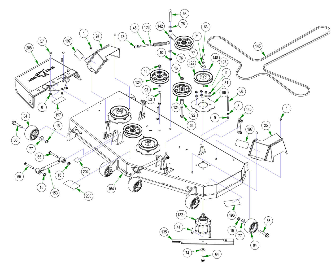 60" Deck Assembly