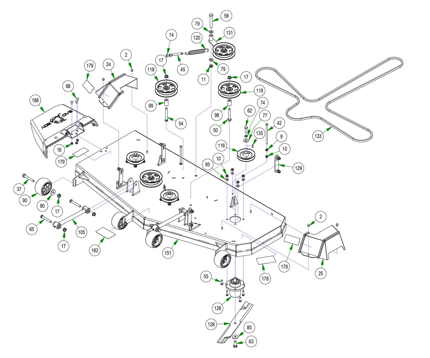60" Deck Assembly