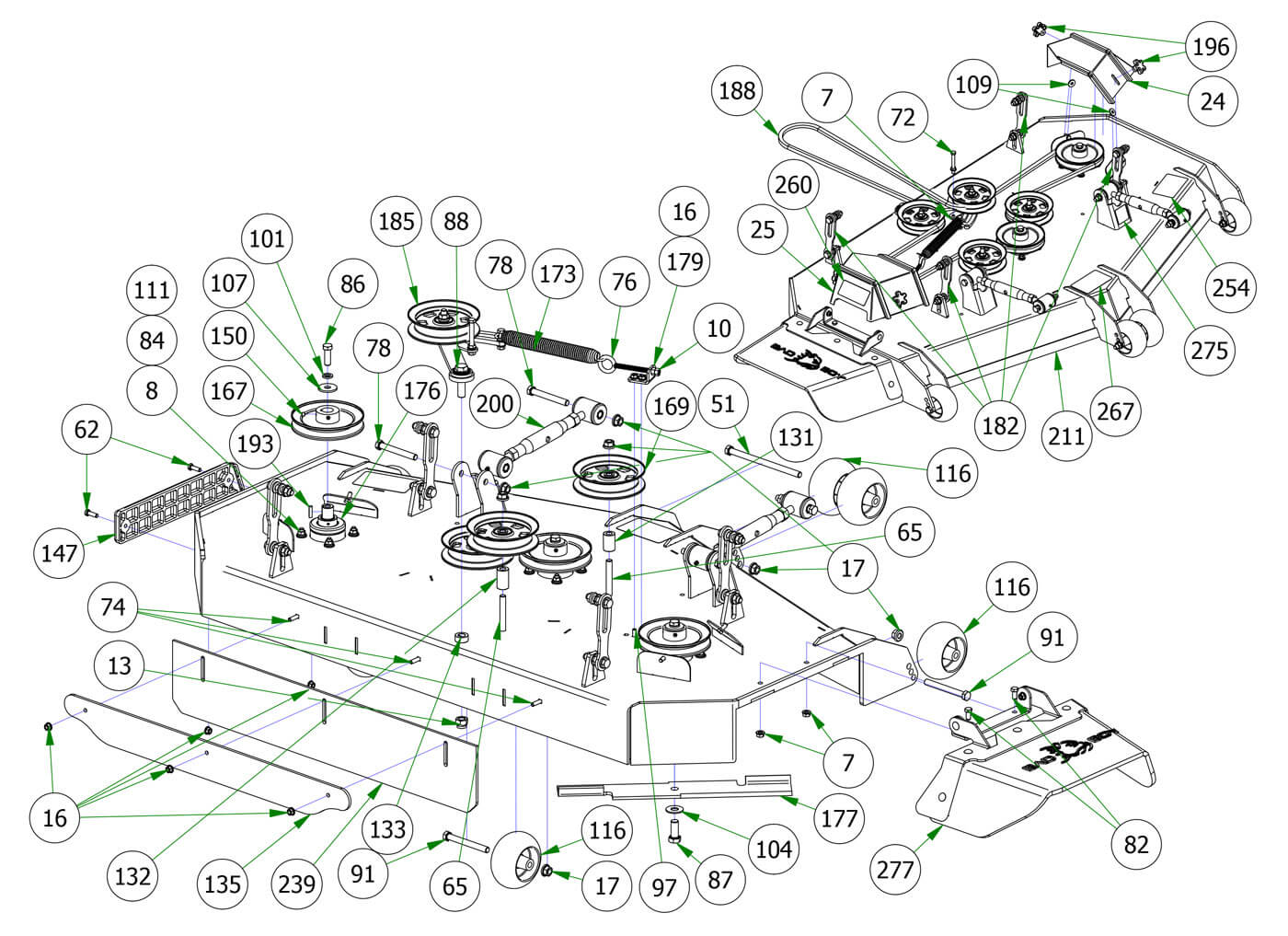 61" Deck Assembly