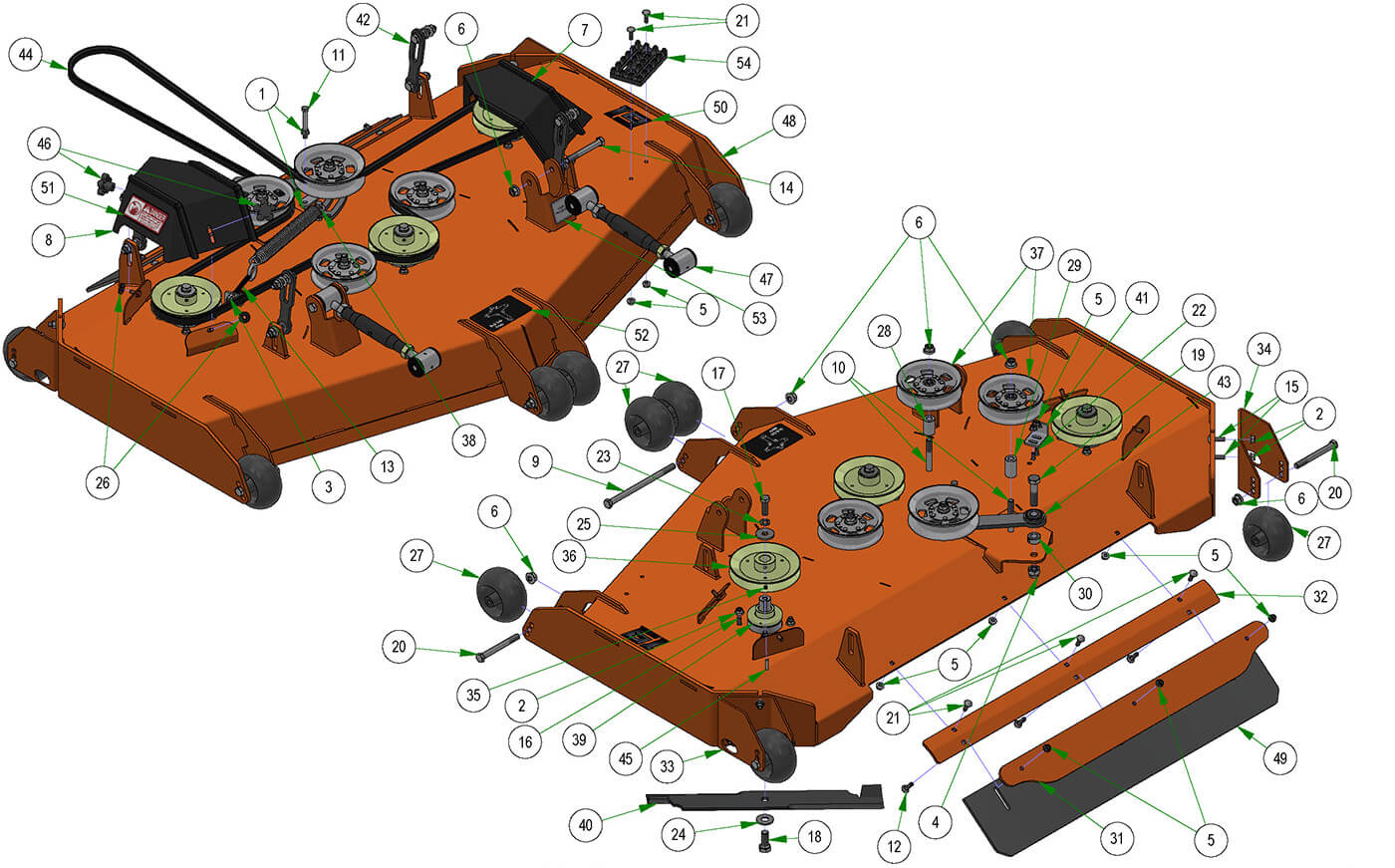 61" Rear Discharge Deck