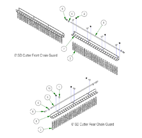 6' Cutter Chain Parts