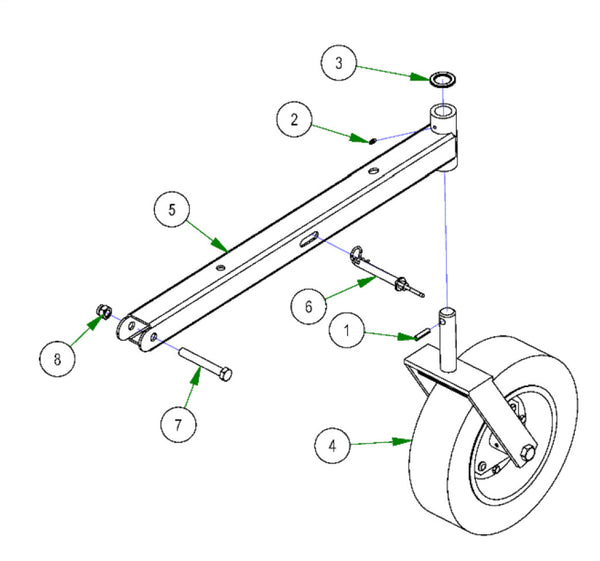 6' Cutter Tailwheel Parts