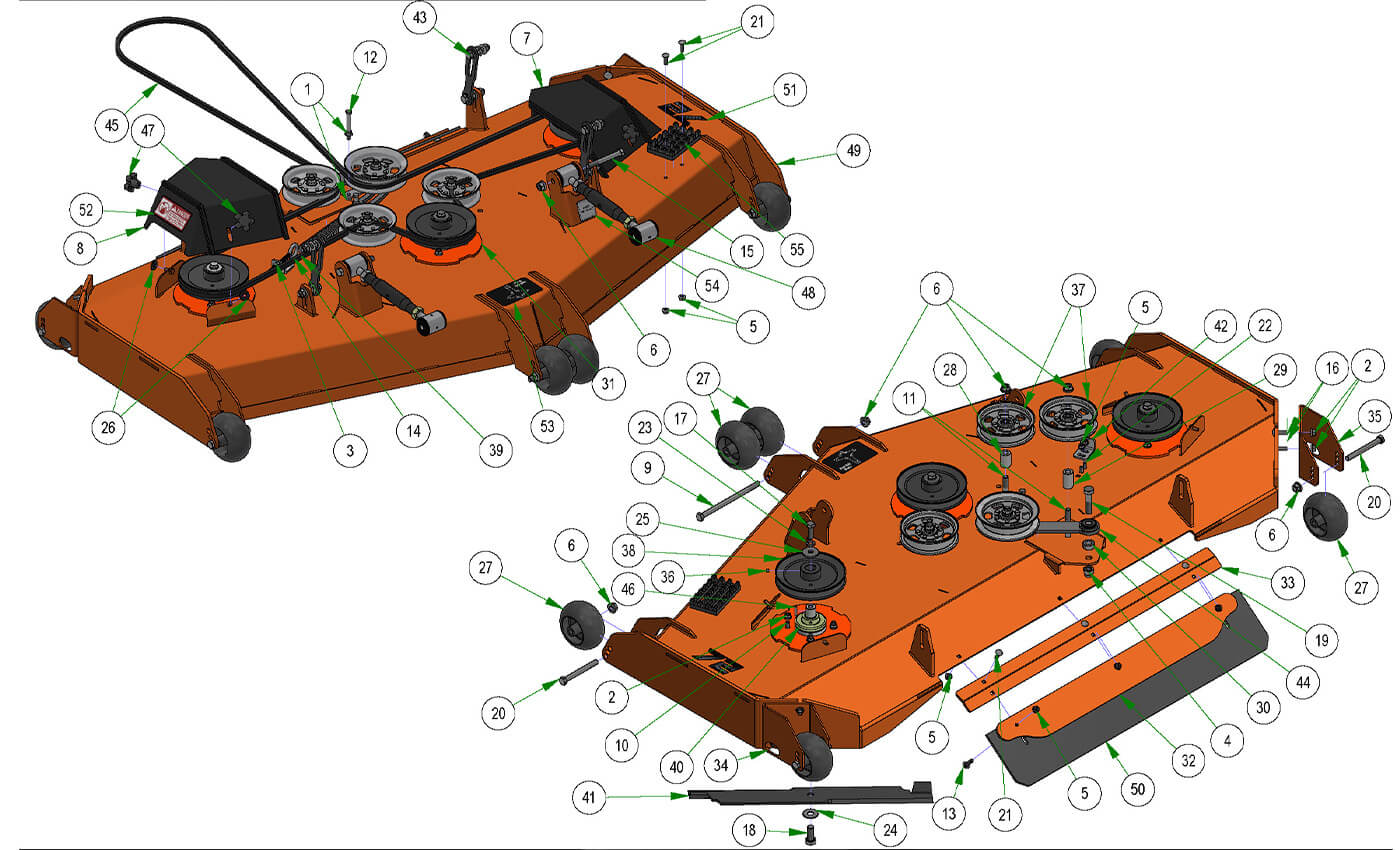 72" Rear Discharge Deck