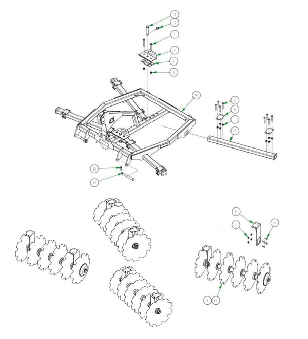 6'/7' Disc Harrow Parts