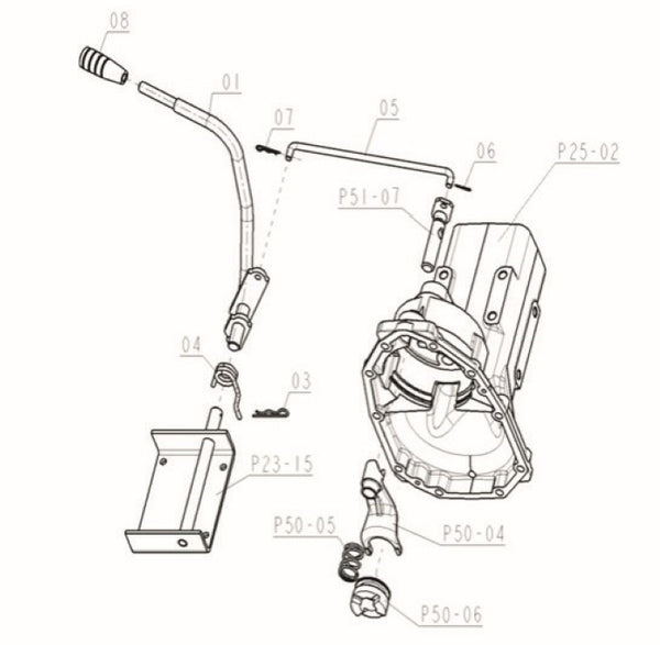 Differential Lock Lever -HST 2024H Only