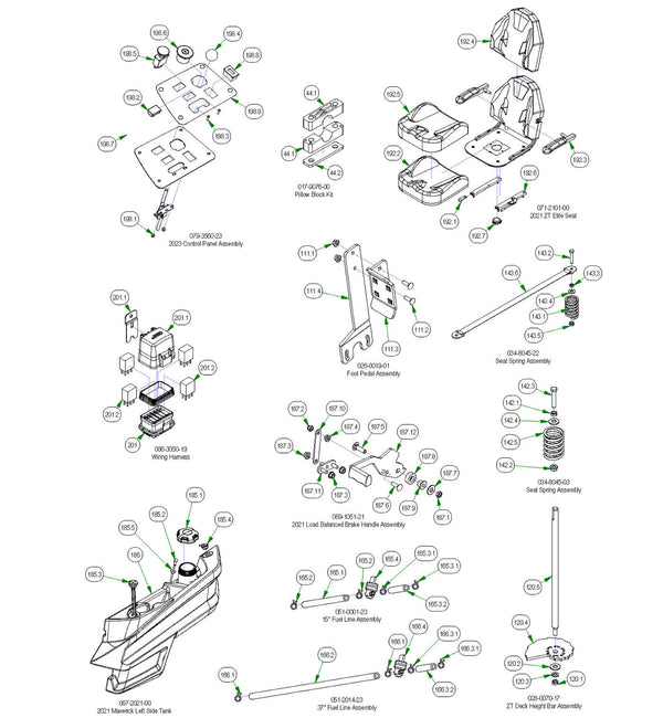 Control Panel, Seat, Wiring Harness etc.