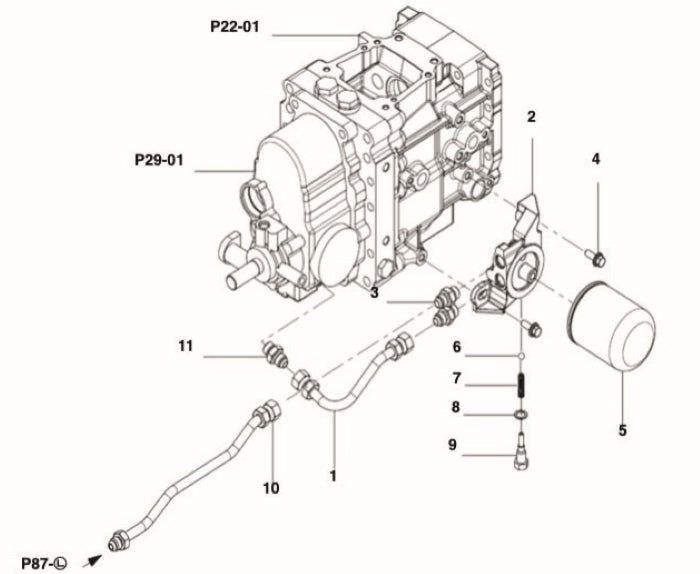 Hydraulic Oil Line (HST)
