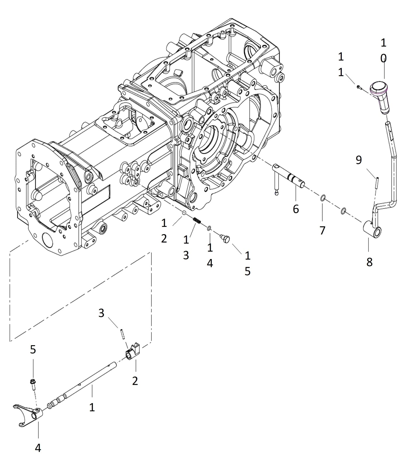 Lever Assembly, Range Shift