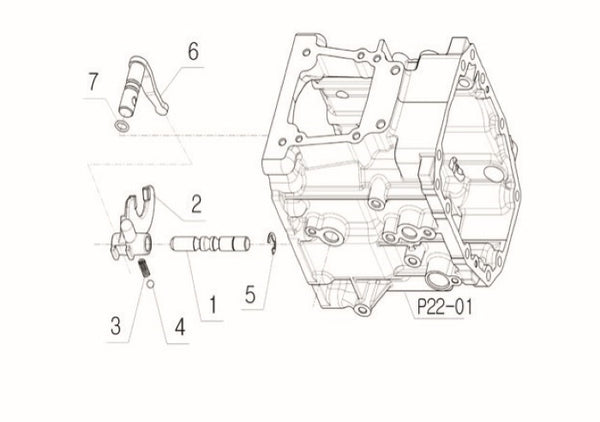 PTO Gear Shift Fork -HST