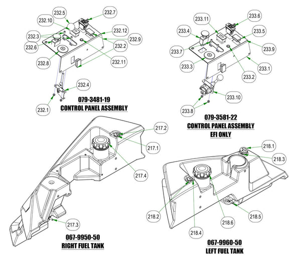 Control Panel Assembly & Fuel Tank