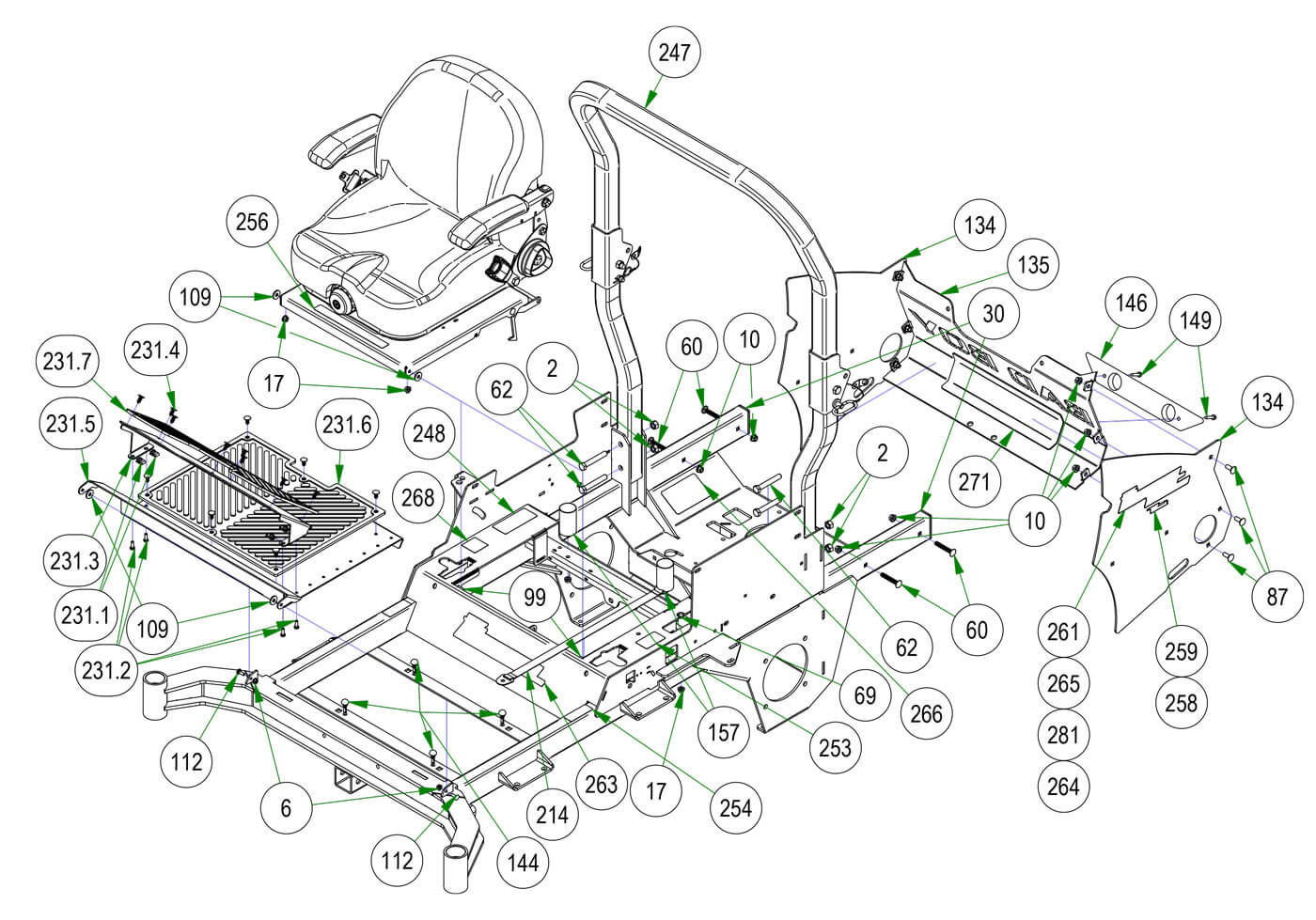 Covers & Seat Pan Assembly