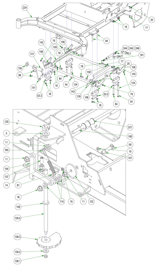 Deck Height Control Assembly