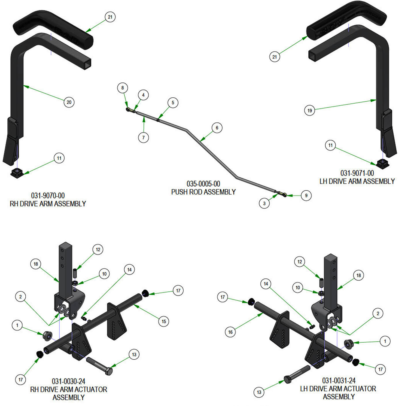 Drive Arm Subassemblies