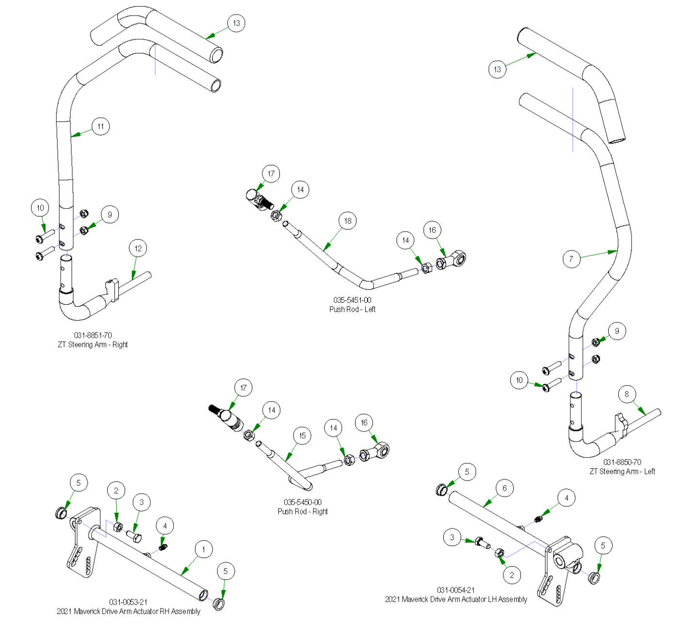 Drive Arm Subassemblies